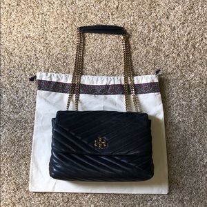KIRA CHEVRON CONVERTIBLE SHOULDER BAG